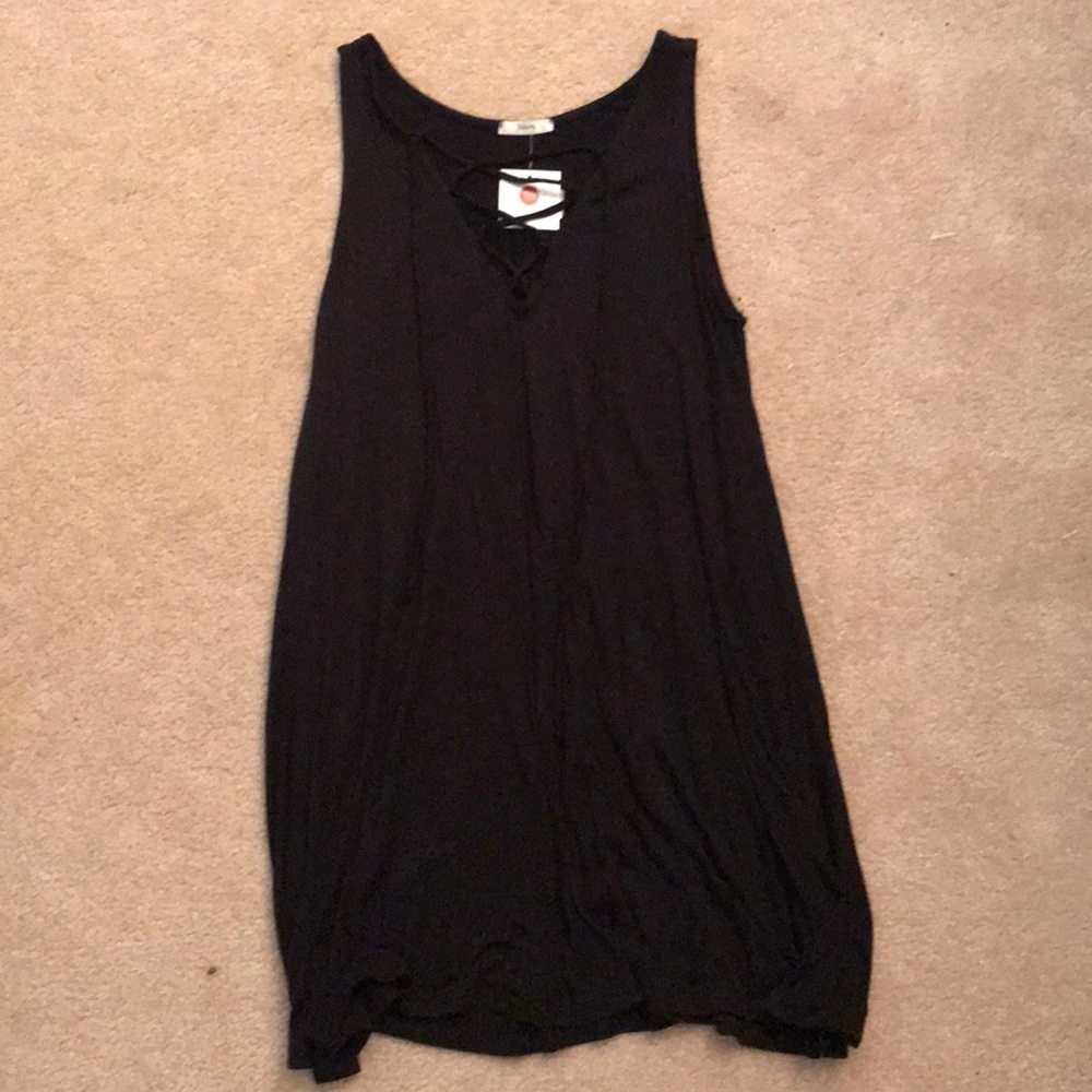 Black dress size medium with v neck design